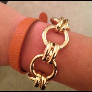 C Wonder Leather Wrap Bracelet