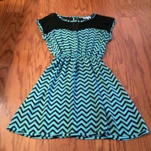Mint Chevron Dress