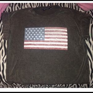 ❌SWAPPED❌Brandy Melville Alien Flag Caleigh Top