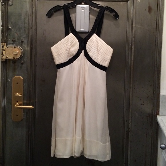 BCBG Black & White with Black Shoulder Straps