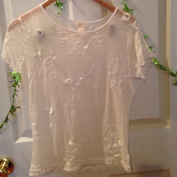 J Jill transparent tshirt