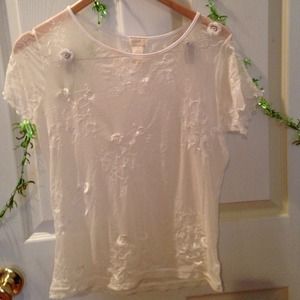 J Jill transparent tshirt