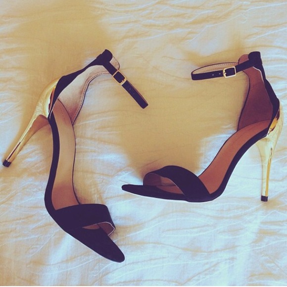 Gold Stem Heels