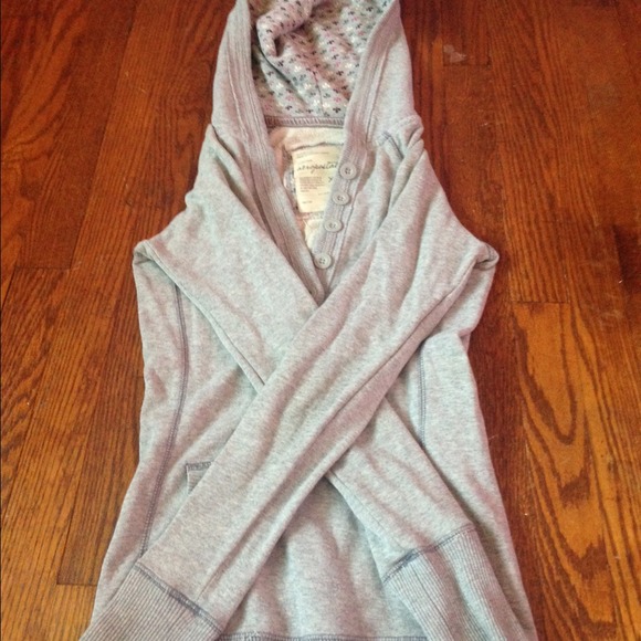 Aeropostale Half Button Up Hoodie Sweatshirt