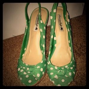 Polkadot Peeptoe Wedge Sandals