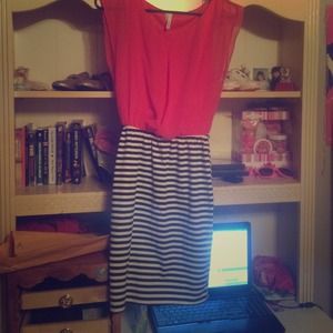 Pink/orange & striped Studio Y dress