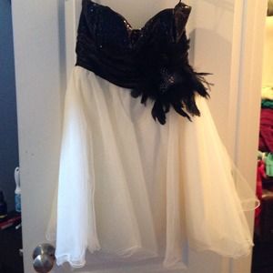 Black and White Homecoming Dress