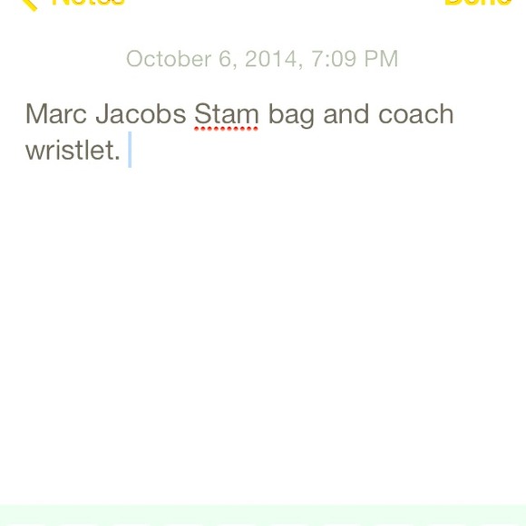 Marc Jacobs Stam bag and coach wristlet.