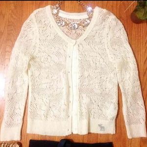 Cozy lace Abercrombie cardigan