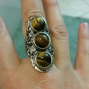 Tigers eye fashion ring