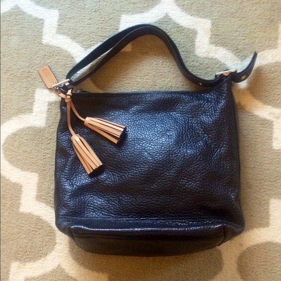 New Black leather Coach purse