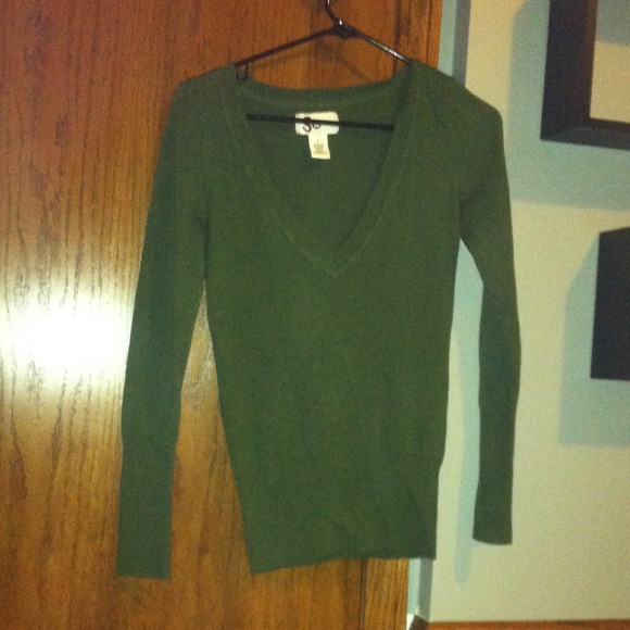 Green V neck Sweater