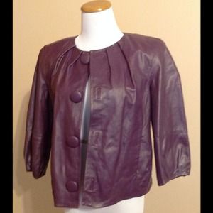 Purple leather jacket