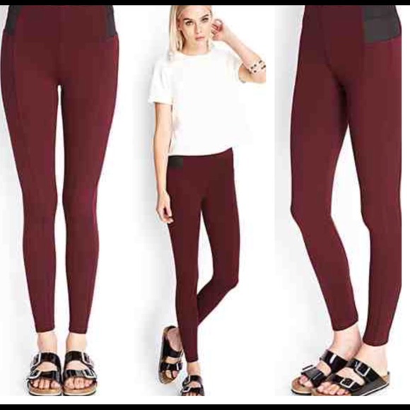 Elastic paneled leggings