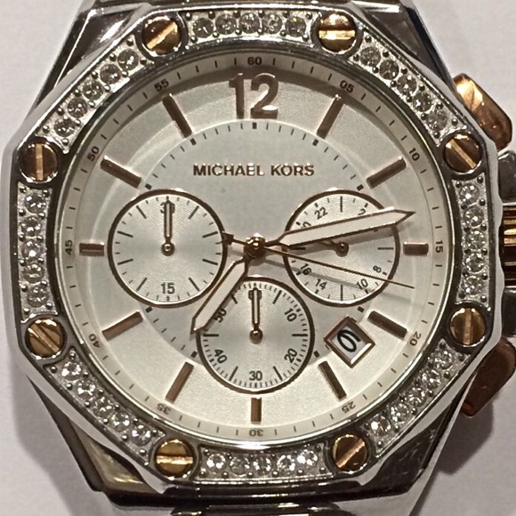 MK Jet Set 5504- Octagonal Chronograph Watch - Picture 2 of 4