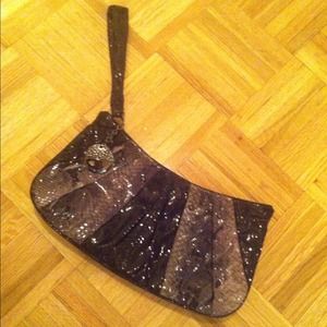 Snakeskin clutch