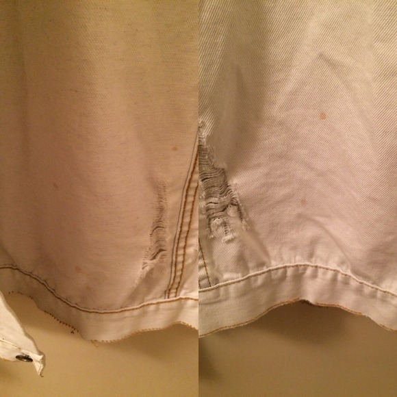 ❌Sold❌Distressed Carmar White Jacket - Picture 4 of 4