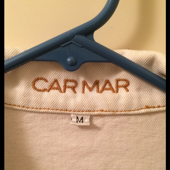 ❌Sold❌Distressed Carmar White Jacket - Picture 3 of 4