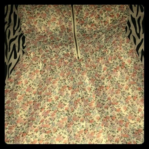 Floral dress shorts under