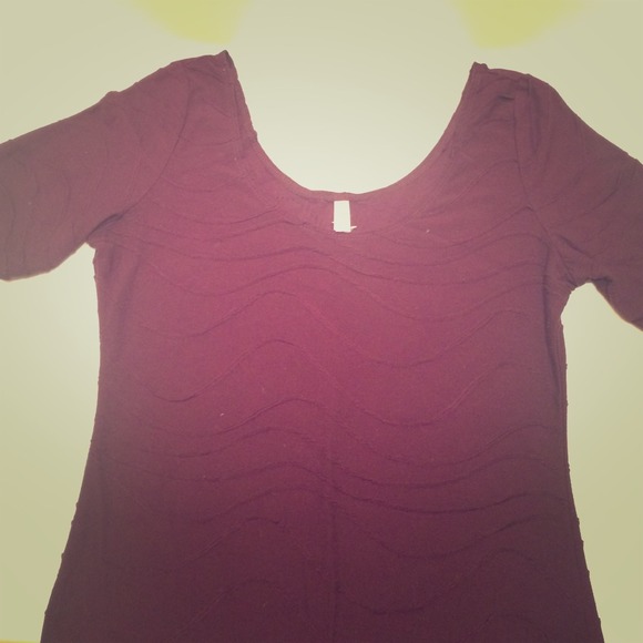 Textured design tee dress