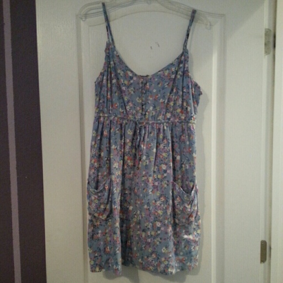 American eagle blue floral print dress