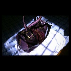 Purple Jimmy Choo Liquid Patent & Suede Marla Bag!
