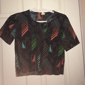 Abstract Vintage crop top