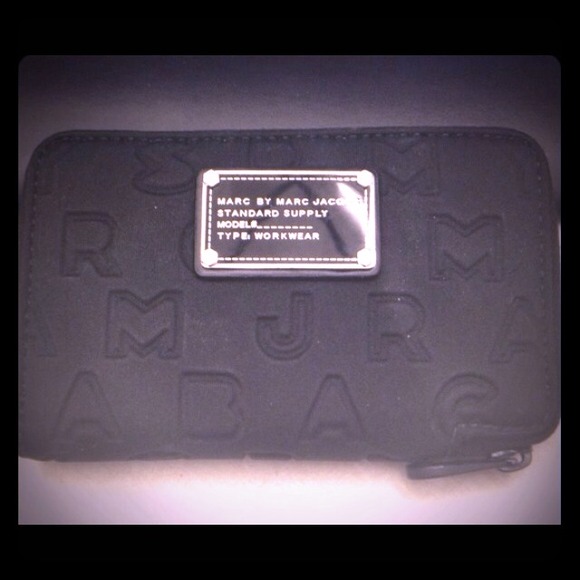 Marc by Marc Jacobs black canvas wallet.