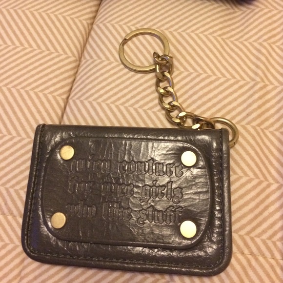Juicey couture gray key chain.