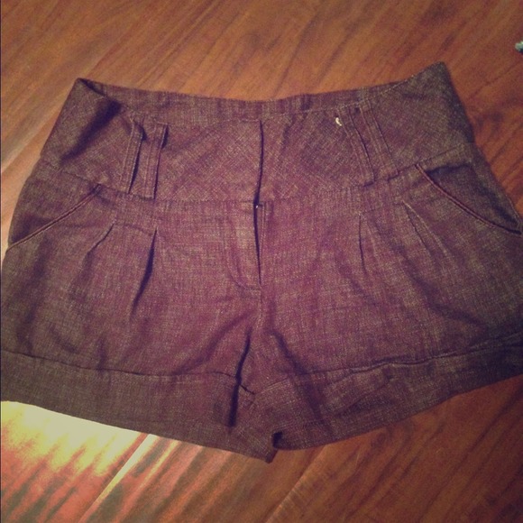 Brown dress shorts