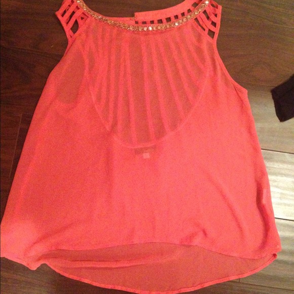 Beautiful coral beaded top