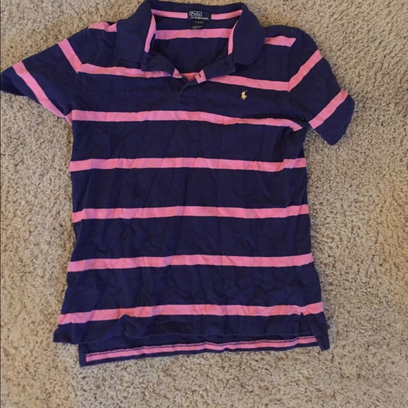 Pink and blue Ralph Lauren polo shirt