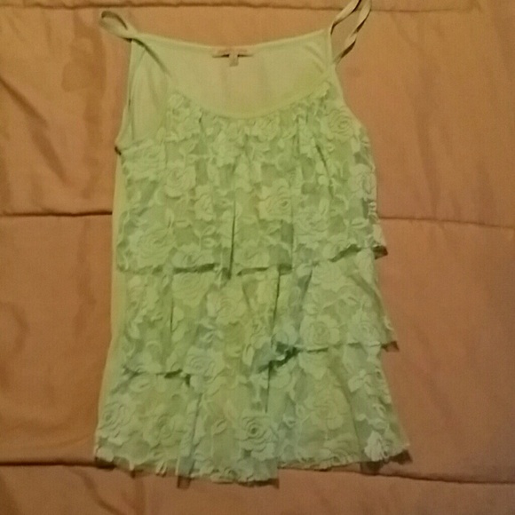 NWOT mint lace top