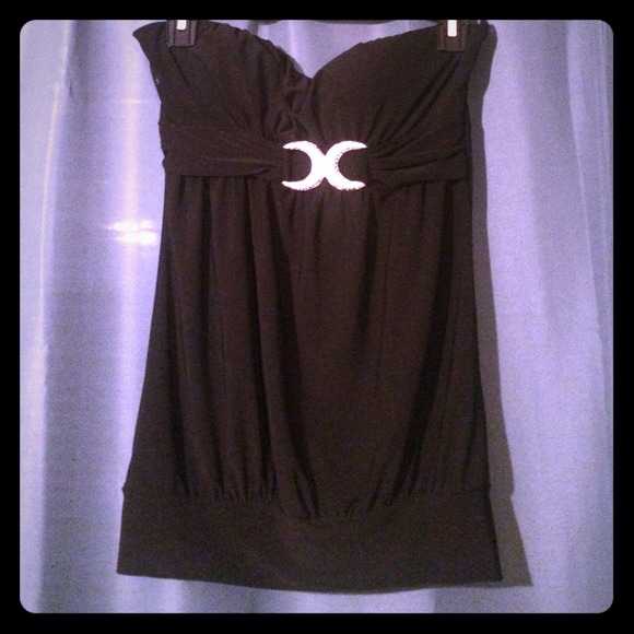 Medium Black strapless top