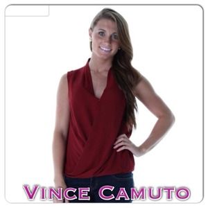 🎈 SALE 🎈 NWT Vince Camuto Red Maroon Wrap top