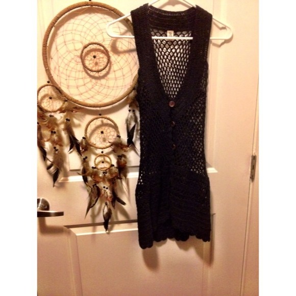 Black Crochet Top