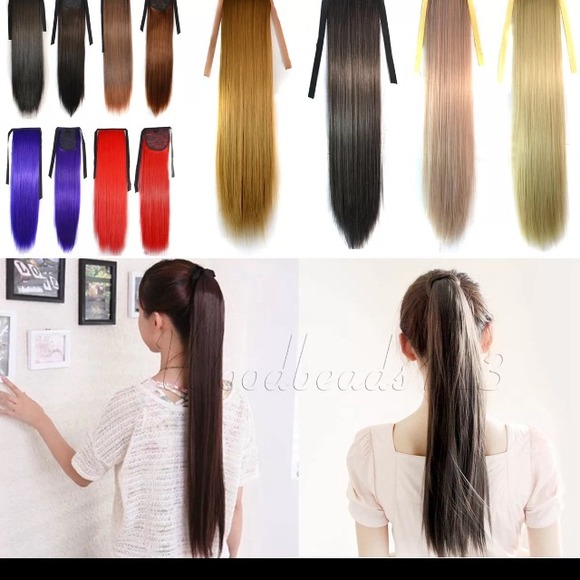 synthetic straight tieup ponytail hair extnsion - Picture 3 of 8