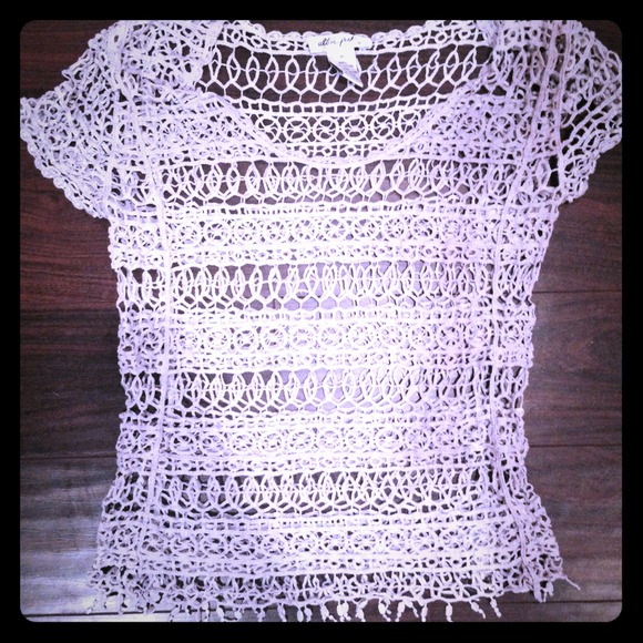Crochet silver top
