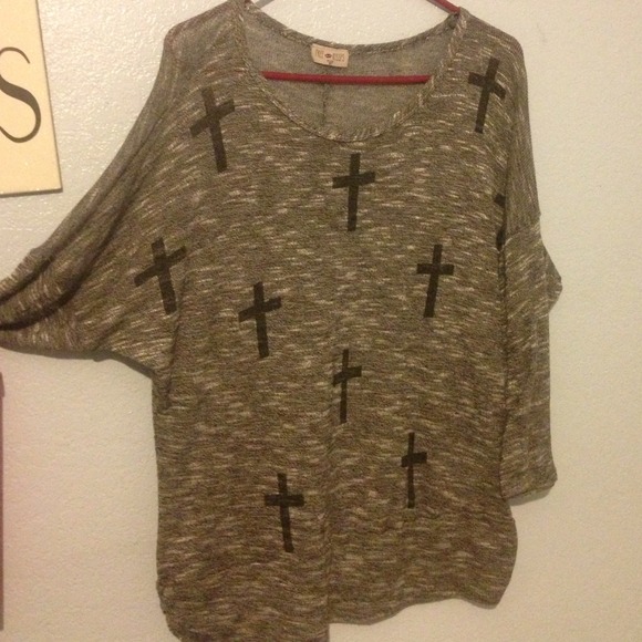 Long sleeve, sweater. Made by Free Kisses.