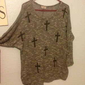 Long sleeve, sweater. Made by Free Kisses.