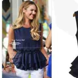 🆕Black ruffle peplum top