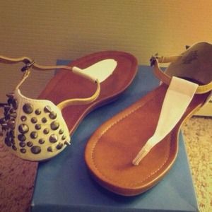 White studded Vera Wang sandals