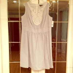 Jessica Howard Blue/White Striped Dress 14W Plus