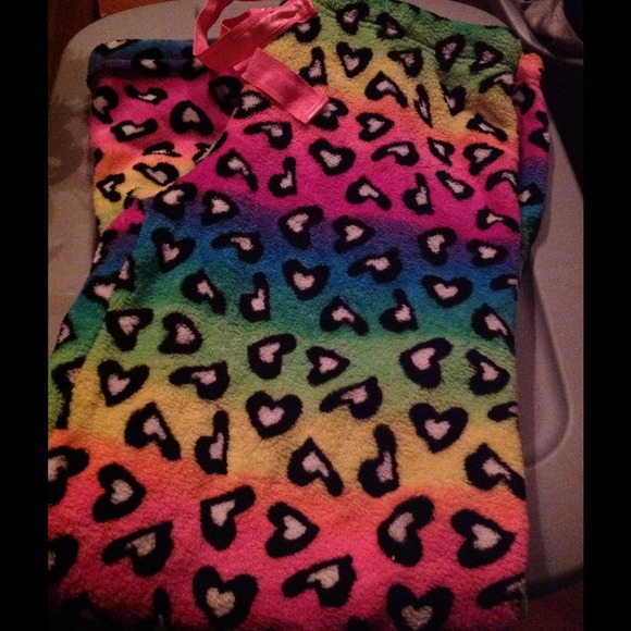 Terry cloth drawstring heart pants - Picture 1 of 2