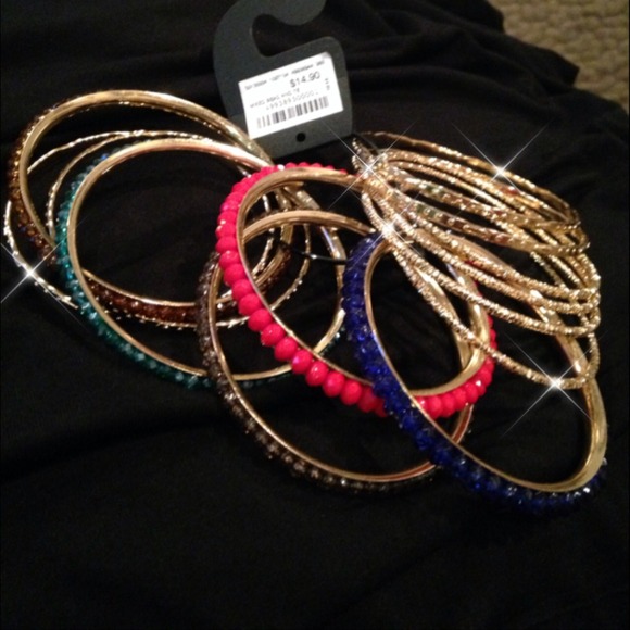 Multi Color Bangle Bracelets - Picture 1 of 3