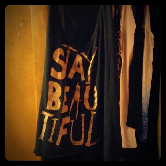 Trendy stay beautiful tank