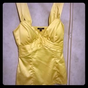 GORGEOUS CANARY YELLOW SATIN TOP!