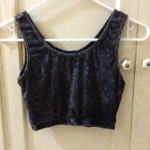 Acid-Washed Crop Top