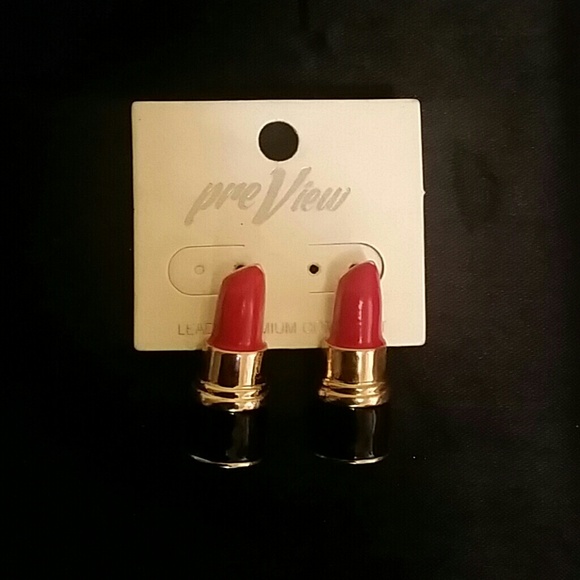 Jewelry - Lipstick earrings.