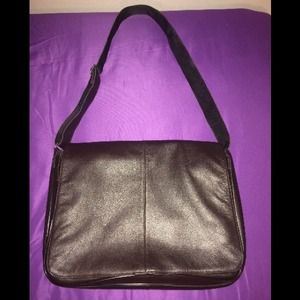 Latico Genuine Deep Brown Leather Messenger Bag